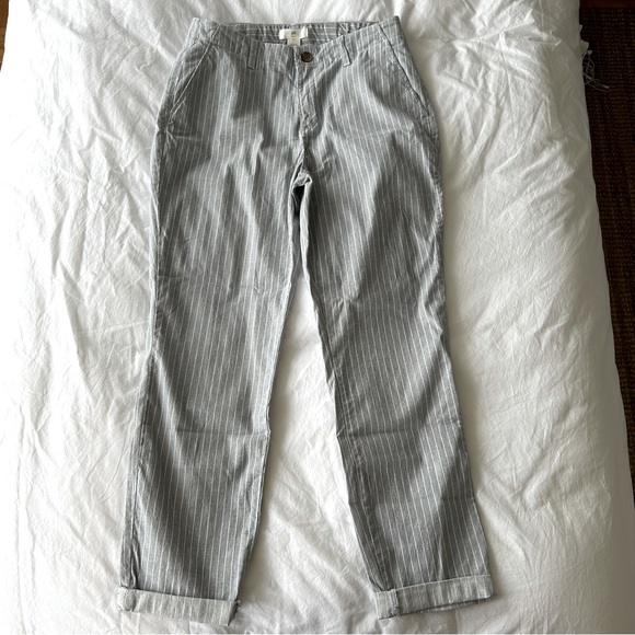 3/4 striped light blue and white pants with side pockets H&M - Picture 1 of 6